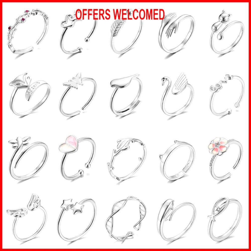 20-Piece Adjustable Stackable Rings Set For Women… - image 1